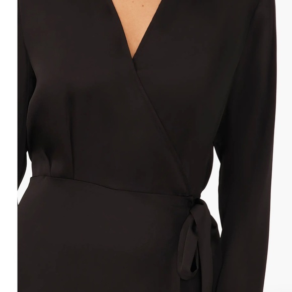 NWT Halogen Faux Wrap Dress Black size 1X - Picture 2 of 5